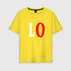 Футболка оверсайз женская Love Lo, цвет: желтый