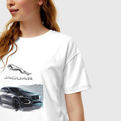 Футболка оверсайз женская Jaguar Off road, цвет: белый — фото 2