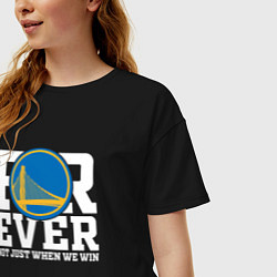 Футболка оверсайз женская Golden State Warriors FOREVER NOT JUST WHEN WE WIN, цвет: черный — фото 2