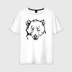 Женская футболка оверсайз Black bear
