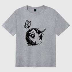 Футболка оверсайз женская Dreaming about you, цвет: меланж