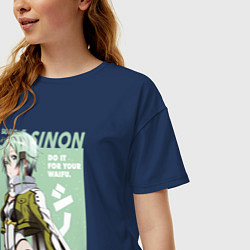 Футболка оверсайз женская Sinon art, цвет: тёмно-синий — фото 2