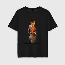 Женская футболка оверсайз Panam Cyberpunk2077 Панам