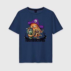 Женская футболка оверсайз Жаренный осьминог