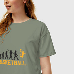 Футболка оверсайз женская Basketball Fly, цвет: авокадо — фото 2