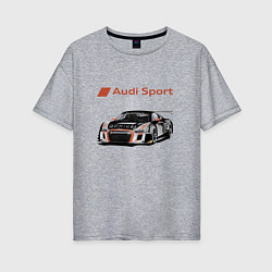 Футболка оверсайз женская Audi Motorsport Racing team, цвет: меланж