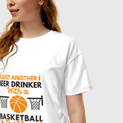 Футболка оверсайз женская Basketball & Beer, цвет: белый — фото 2