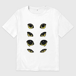 Женская футболка оверсайз Глаза хищников