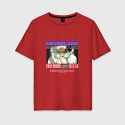 Женская футболка оверсайз Team Neverland