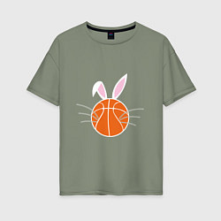 Женская футболка оверсайз Basketball Bunny