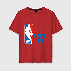 Футболка оверсайз женская NBA Game Time, цвет: красный