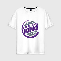 Футболка оверсайз женская Sacramento King, цвет: белый