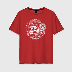 Футболка оверсайз женская Arctic Monkeys, цвет: красный