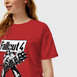 Футболка оверсайз женская Fallout 4 Hero!, цвет: красный — фото 2