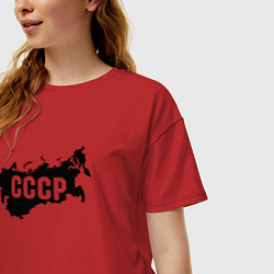 Футболка оверсайз женская CCCРграницы, цвет: красный — фото 2