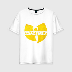 Женская футболка оверсайз Wu tang logo