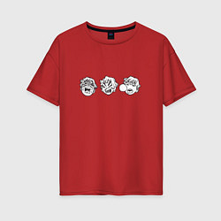 Женская футболка оверсайз Клинок, рассекающий демонов Зеницу эмодзи
