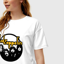 Футболка оверсайз женская Led Zeppelin Лед Зеппелин, цвет: белый — фото 2