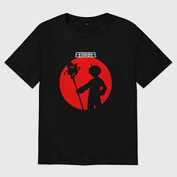 Женская футболка оверсайз Силуэт Рудеус Грейрат