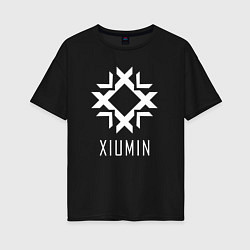 Футболка оверсайз женская Exo XIUMIN, цвет: черный