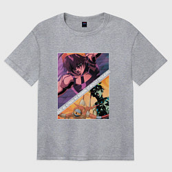 Футболка оверсайз женская Наранча Гирга из ДжоДжо, цвет: меланж