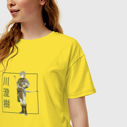Футболка оверсайз женская Ицуки Восхождение героев щита, цвет: желтый — фото 2