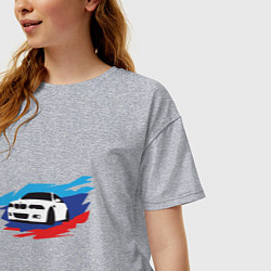 Футболка оверсайз женская BMW True, цвет: меланж — фото 2