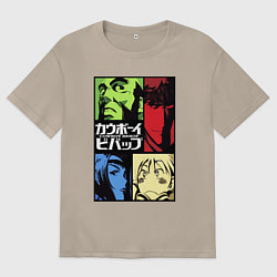 Футболка оверсайз женская Space cowboys, цвет: миндальный