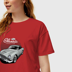 Футболка оверсайз женская Retro car, цвет: красный — фото 2