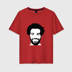 Футболка оверсайз женская Salah Face, цвет: красный