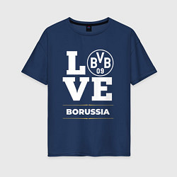 Футболка оверсайз женская Borussia Love Classic, цвет: тёмно-синий