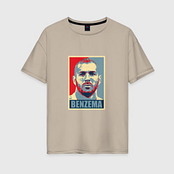 Женская футболка оверсайз Obey - Benzema