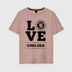 Футболка оверсайз женская Chelsea Love Классика, цвет: пыльно-розовый