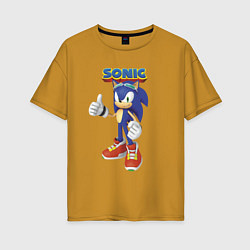 Женская футболка оверсайз Sonic Hedgehog Video game!