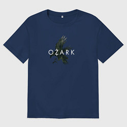 Футболка оверсайз женская Logo Ozark, цвет: тёмно-синий