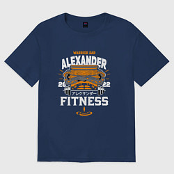 Футболка оверсайз женская АЛЕКСАНДР ЖЕЛЕЗНЫЙ КУЛАК ELDEN RING, цвет: тёмно-синий