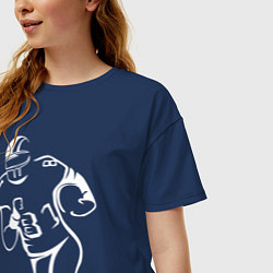 Футболка оверсайз женская Игрок в американский футбол, цвет: тёмно-синий — фото 2