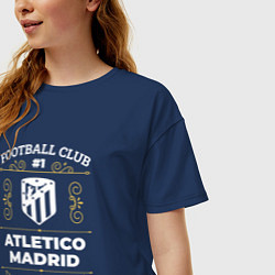 Футболка оверсайз женская Atletico Madrid FC 1, цвет: тёмно-синий — фото 2