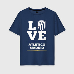 Футболка оверсайз женская Atletico Madrid Love Classic, цвет: тёмно-синий
