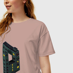 Футболка оверсайз женская Невозможная брежневка, цвет: пыльно-розовый — фото 2