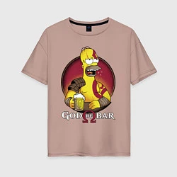 Женская футболка оверсайз Homer god of bar