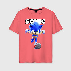 Женская футболка оверсайз Sonic the Hedgehog 2