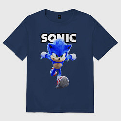 Футболка оверсайз женская Sonic the Hedgehog 2022, цвет: тёмно-синий