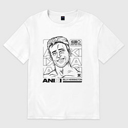 Футболка оверсайз женская ANIKI BILLY HERRINGTON ASS WE CAN, цвет: белый