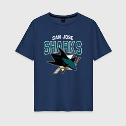 Женская футболка оверсайз SAN JOSE SHARKS NHL