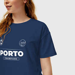 Футболка оверсайз женская Porto Форма Чемпионов, цвет: тёмно-синий — фото 2