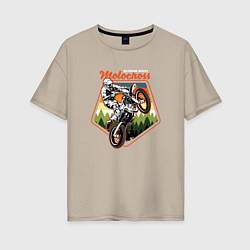 Женская футболка оверсайз Motocross - Мотокросс