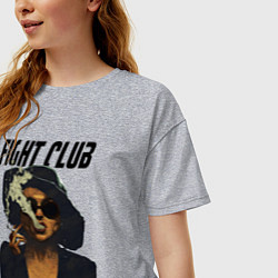 Футболка оверсайз женская Fight Club - Marla Singer, цвет: меланж — фото 2