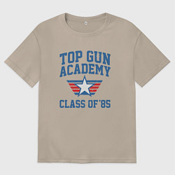 Футболка оверсайз женская TOP GUN Academy Class of 85, цвет: миндальный