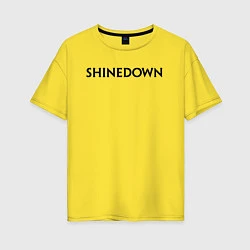 Футболка оверсайз женская Shinedown лого, цвет: желтый
